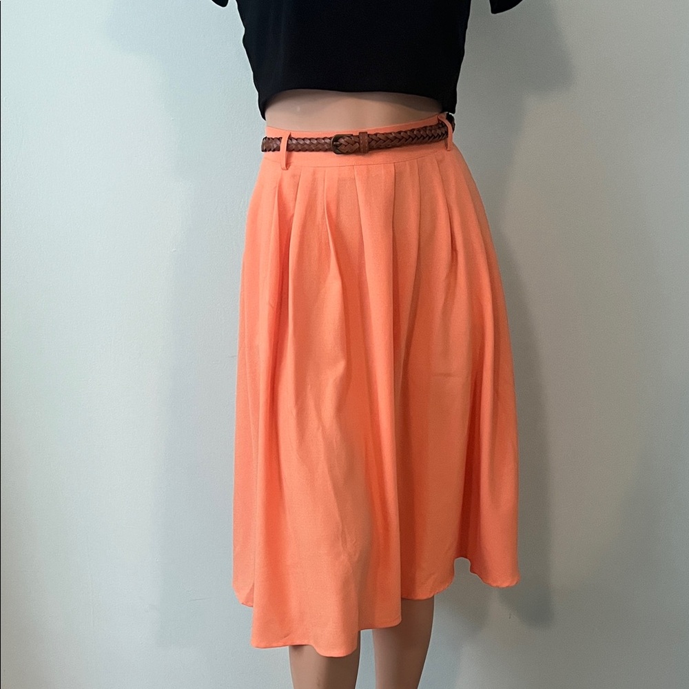 Modcloth Orange Sherbert A-Line Skirt